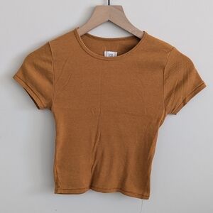 BDG Urban Outfitters Burnt Orange Ribbed Shirt